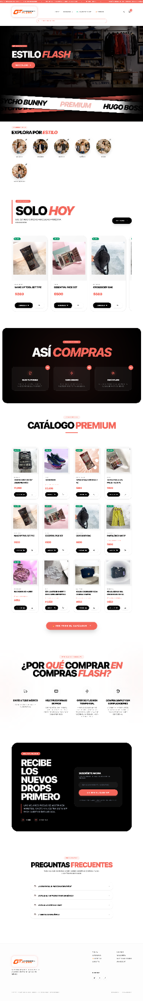 Captura del sitio web Compras Flash