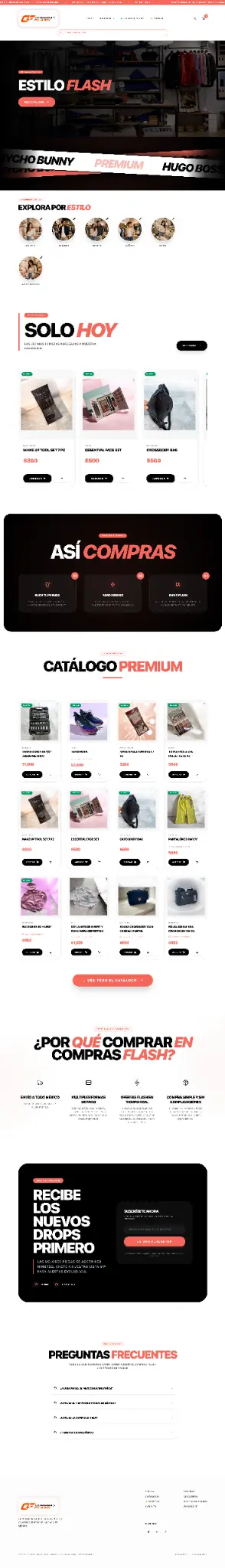 Captura del sitio web Compras Flash